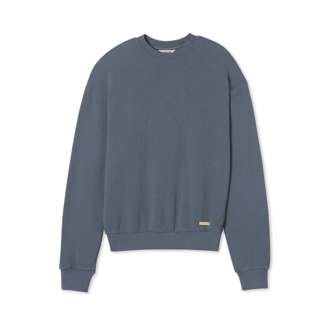 TALENTLESS MENS HEAVY THERMAL CREWNECK Size: M Color: Slate Blue